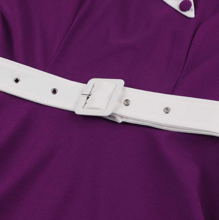 Vestido Vintage Roxo Outono