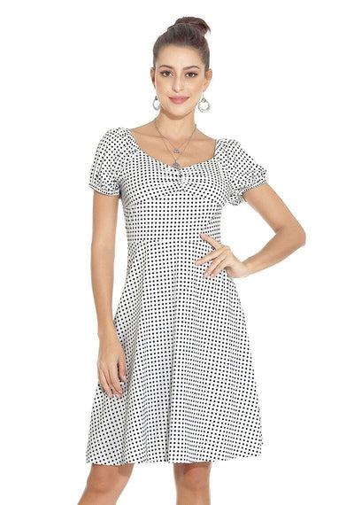 Vestido De Bolinhas Anos 50