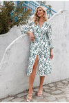Vestido Vintage Branco E Verde