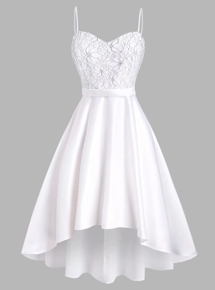 Vestido Bordado Branco Vintage