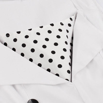 Vestido Rockabilly Branco Vintage
