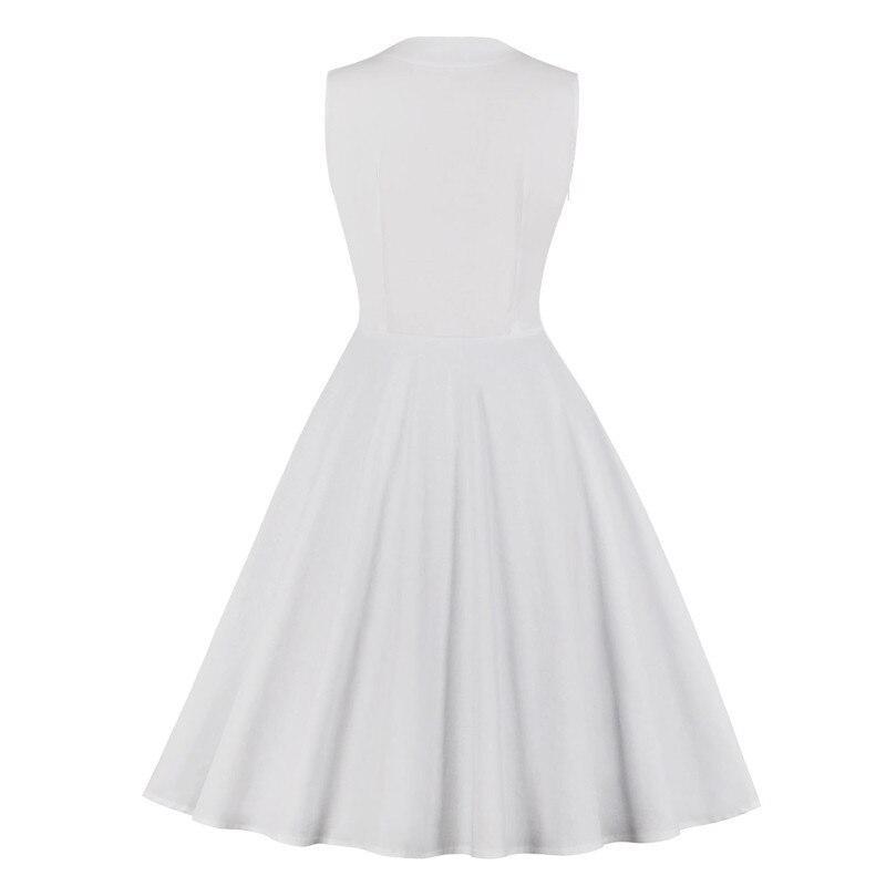 Vestido Rockabilly Branco Vintage