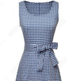 Vestido Xadrez Azul Vintage