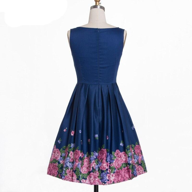 Vestido Plissado Azul Vintage
