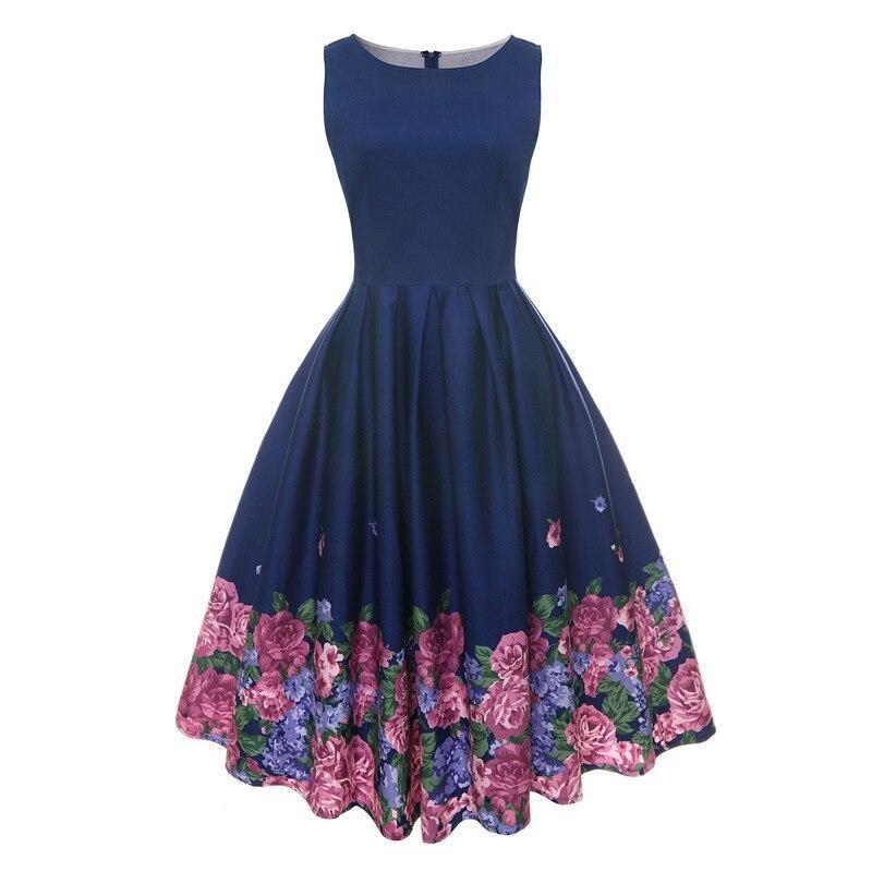 Vestido Plissado Azul Vintage