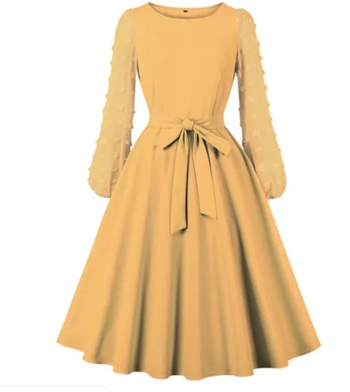 Vestido Vintage Amarelo Boêmio
