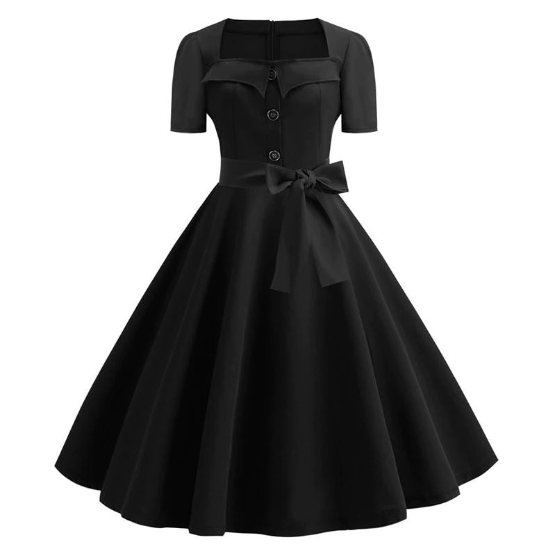Vestido Vintage Boogie Woogie Preto