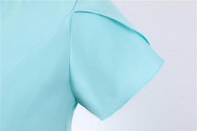 Botões Vintage Vestido Azul