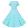 Botões Vintage Vestido Azul