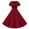 Vestido Vintage Botões Borgonha