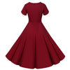 Vestido Vintage Botões Borgonha