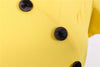 Botões Vintage Vestido Amarelo