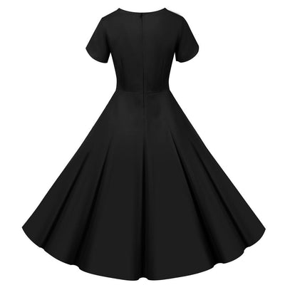 Vestido Vintage Com Botões Pretos