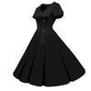 Vestido Vintage Com Botões Pretos