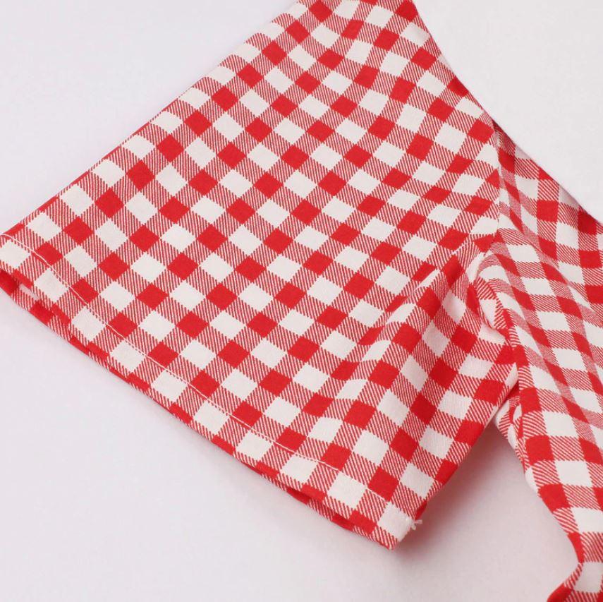 Vestido Vintage Xadrez Vermelho
