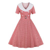 Vestido Vintage Xadrez Vermelho