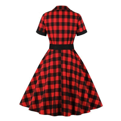 Vestido Camisa Xadrez Vintage