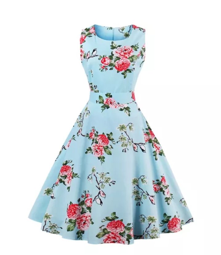 Vestido Vintage Chique Retrô Belle Roses