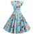 Vestido Retrô Chique Vintage Azul