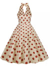 Vestido Vintage Chique Retrô De Verão