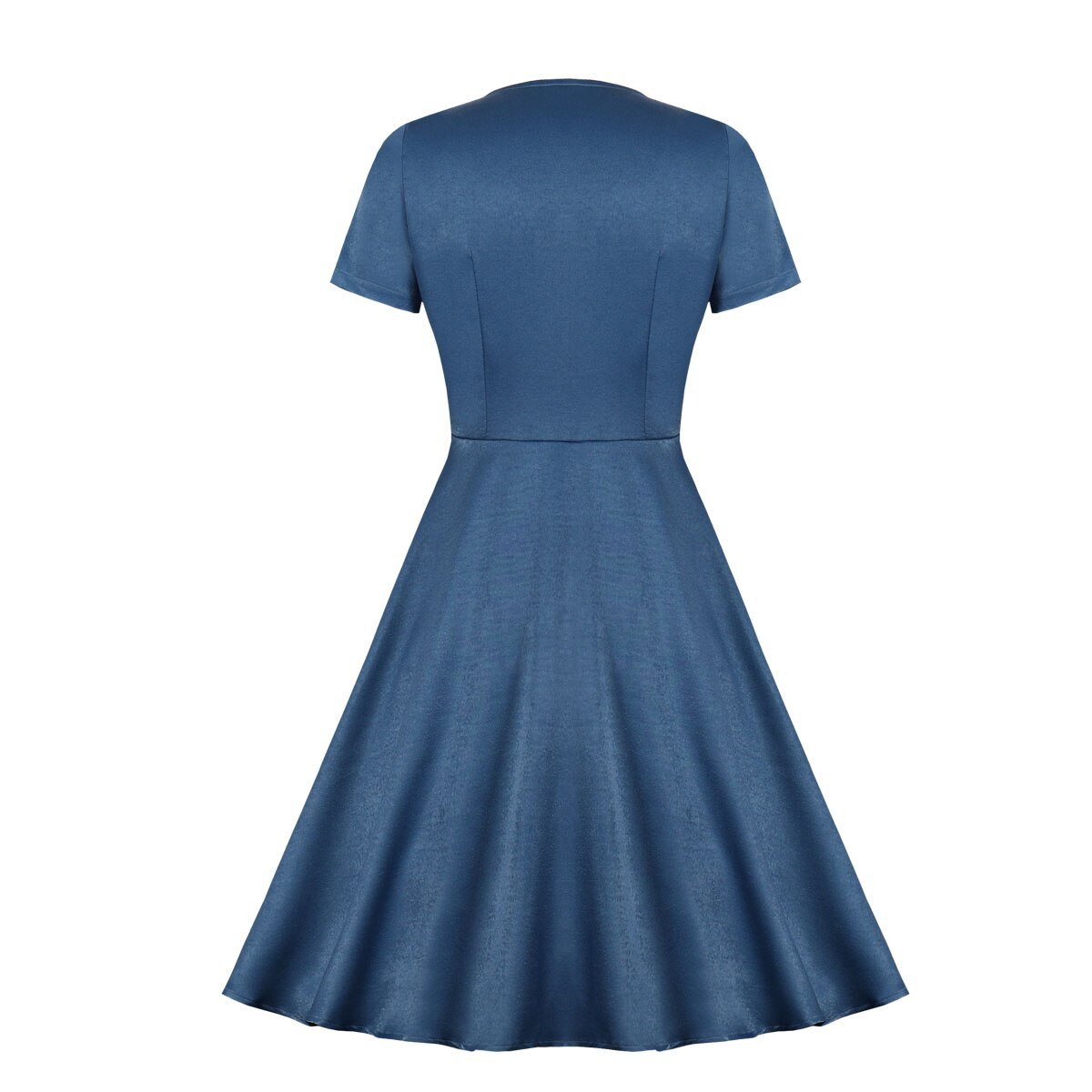 Vestido Vintage Com Gola Canoa