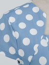 Vestido Vintage De Bolinhas Com Decote Quadrado