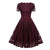 Vestido Vintage De Renda Com Decote Em V Cor De Vinho