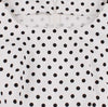 Vestido Vintage De Bolinhas Brancas Com Gola Redonda