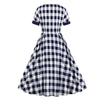 Vestido Vintage Xadrez De Algodão