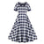 Vestido Vintage Xadrez De Algodão