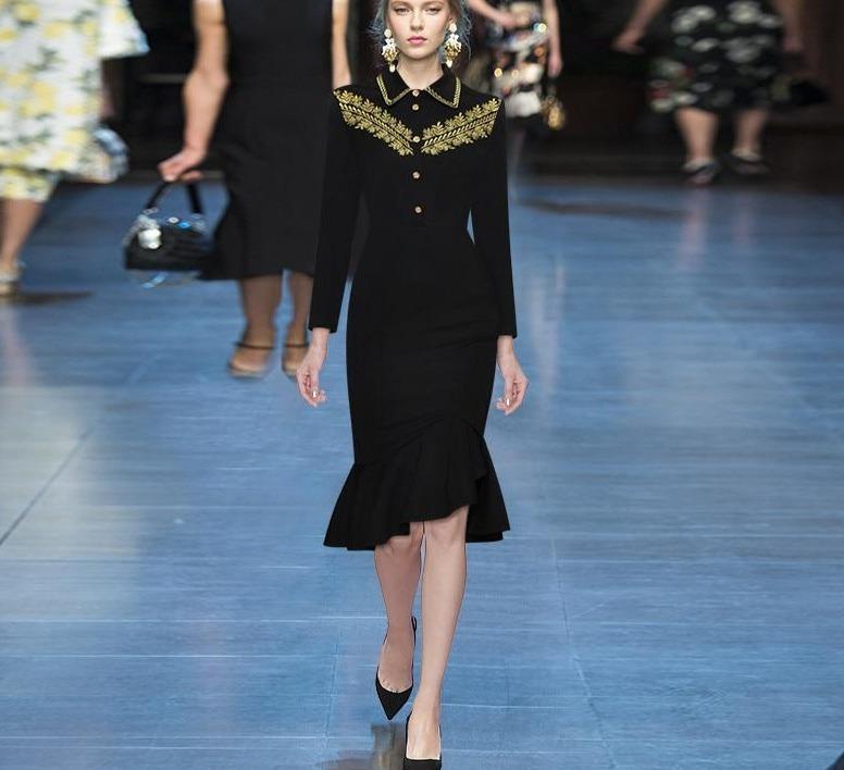 Vestido De Alta Costura Vintage Dos Anos 1940