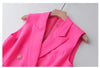 Vestido Lápis Vintage Anos 40 Fuschia