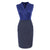 Vestido Lápis De Bolinhas Azul Vintage