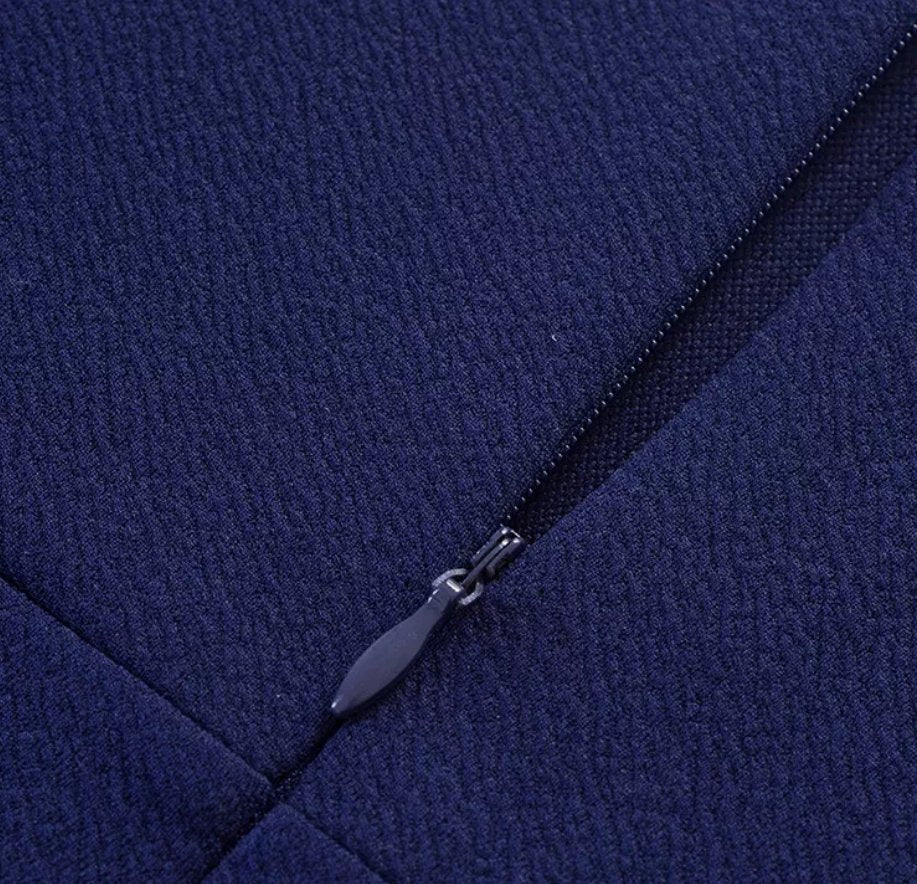 Vestido Vintage Lápis Chique Azul Marinho