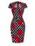 Vestido Preto Vintage Lápis De Bolinhas