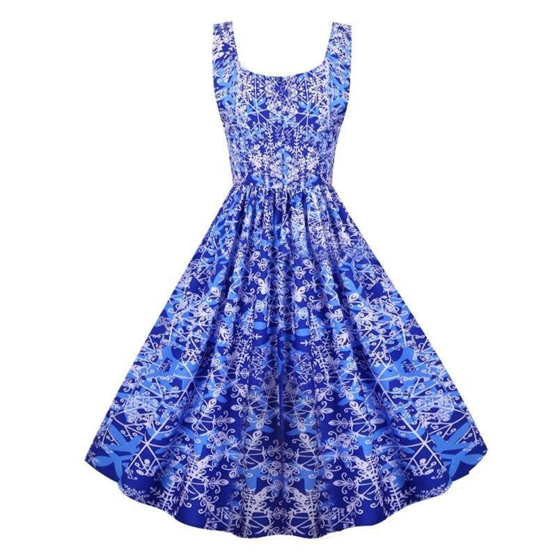 Vestido De Natal Vintage Azul