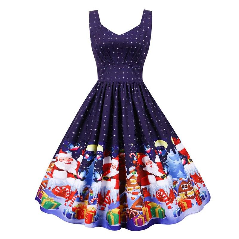 Vestido De Natal Vintage Marinha