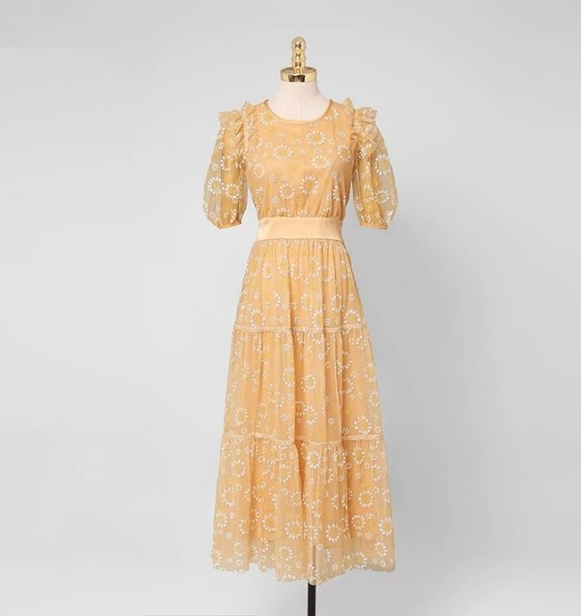 Vestido Vintage Laranja De Qualidade