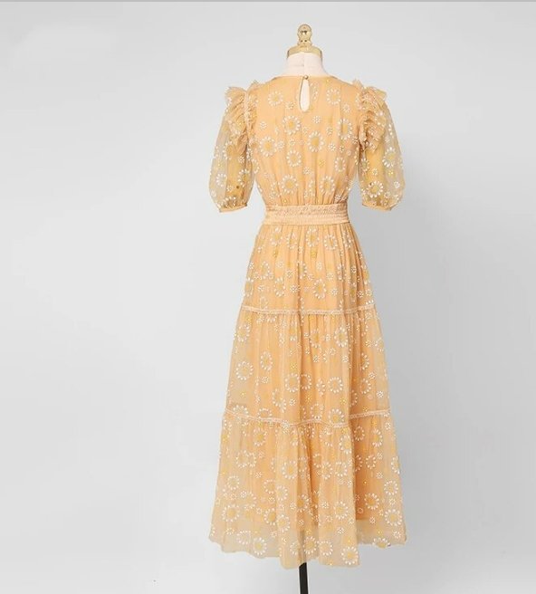 Vestido Vintage Laranja De Qualidade