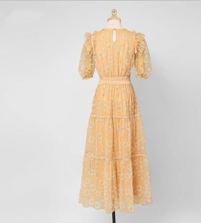 Vestido Vintage Laranja De Qualidade