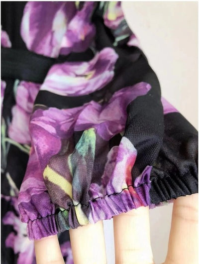 Vestido Vintage Roxo De Qualidade