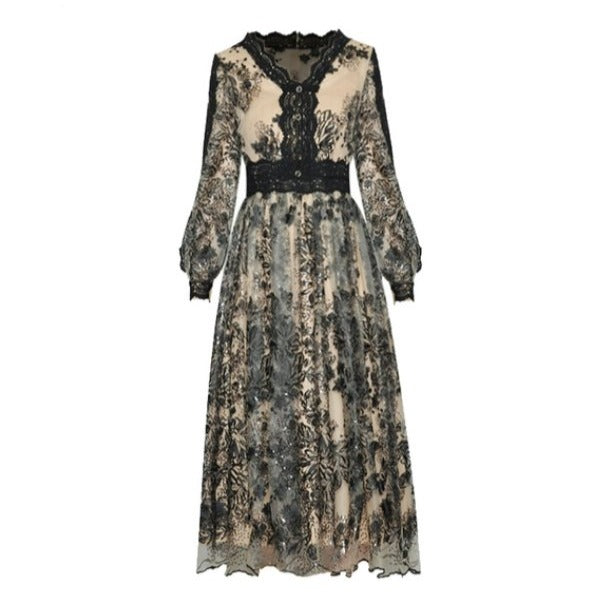 Vestido Vintage De Renda Boêmio