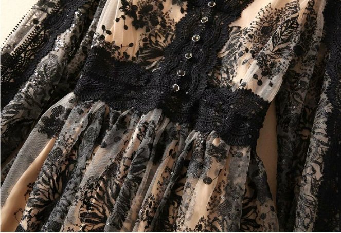 Vestido Vintage De Renda Boêmio