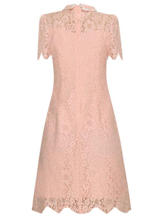 Vestido Vintage De Renda Rosa