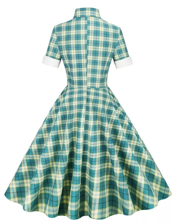Escócia Vintage Vestido Verde