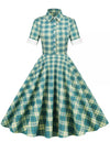 Escócia Vintage Vestido Verde