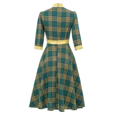 Vestido Vintage Verde Elegância
