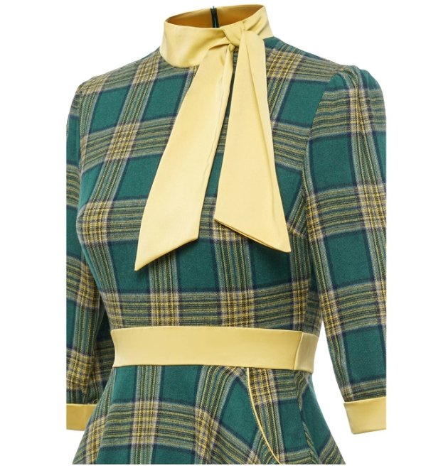 Vestido Vintage Verde Elegância