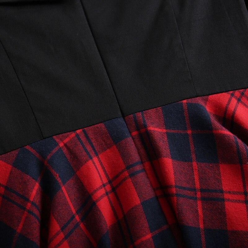 Vestido Vintage Tartan Ombros Nus