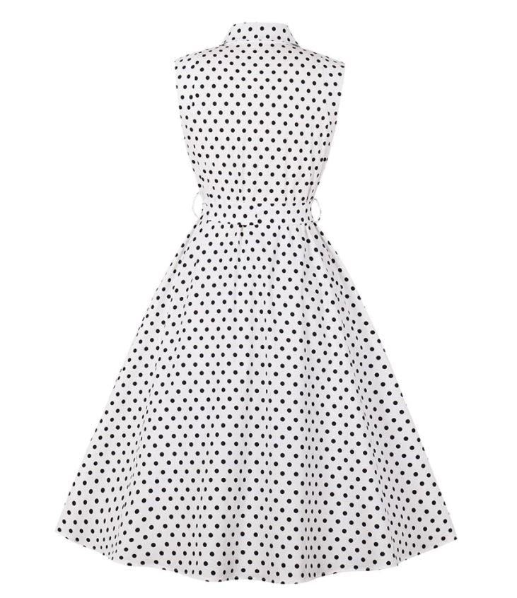 Vestido Vintage Preto E Branco Feminino